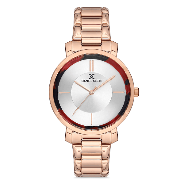 Relógio Analógico Feminino Daniel Klein Dk.1.12705-4 Premium Ladies Pulseira de Aço Inoxidável Rose Gold