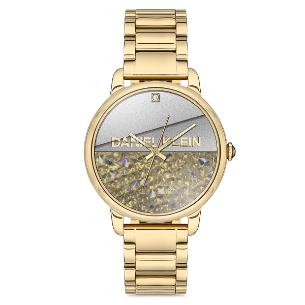 Relógio Analógico Feminino Daniel Klein Dk.1.12711-5 Premium Ladies Pulseira de Aço Inoxidável Dourado