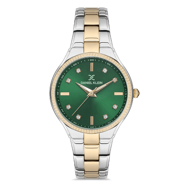 Relógio Analógico Feminino Daniel Klein Dk.1.12714-5 Premium Ladies Pulseira de Aço Inoxidável Prata/Dourado