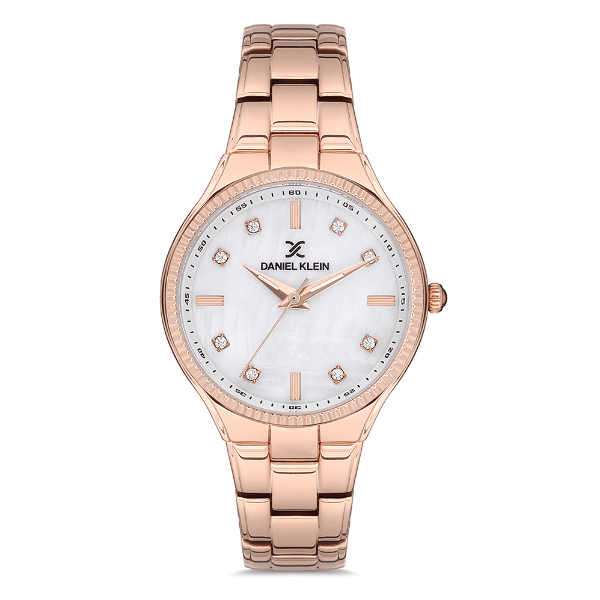 Relógio Analógico Daniel Klein Dk.1.12714-6 Premium Ladies Feminino Pulseira de Aço Inoxidável Ouro Rosé
