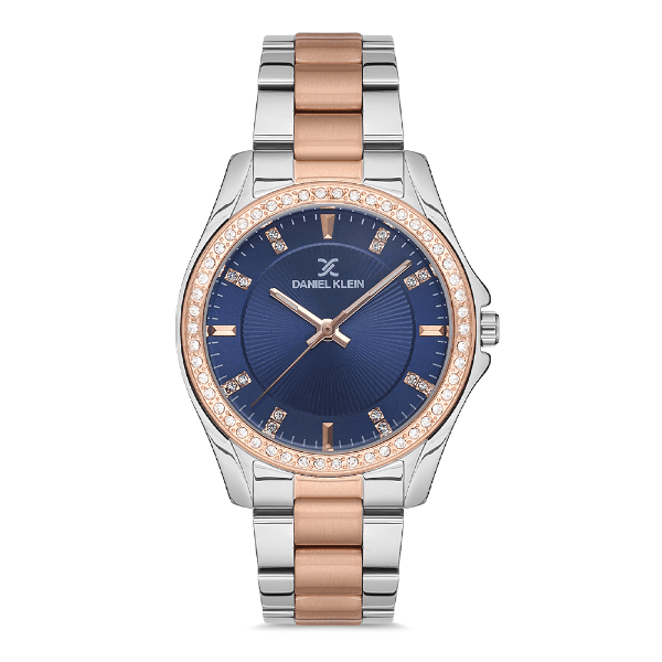 Relógio Analógico Daniel Klein Dk.1.12742-6 Premium Ladies Pulseira de Aço Inoxidável Prata/Rose Gold
