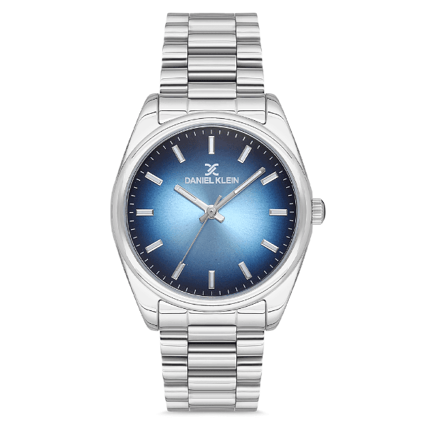Relógio Analógico Feminino Daniel Klein Dk.1.12754-4 Premium Ladies Pulseira de Aço Inoxidável Prata/Azul