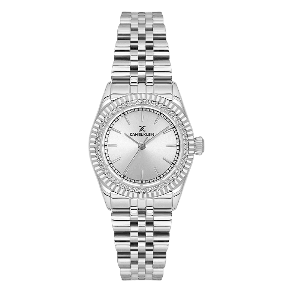 Relógio Analógico Feminino Daniel Klein Dk.1.13894-1 Premium Ladies Pulseira de Aço Inoxidável Prata