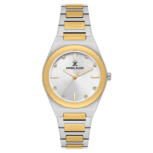 Relógio Analógico Feminino Daniel Klein Dk.1.13900-5 Premium Ladies Pulseira de Aço Inoxidável Prata/Dourado