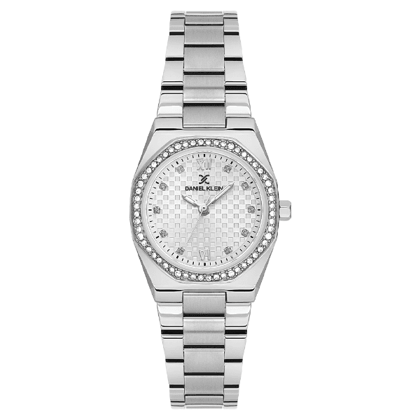 Relógio Analógico Feminino Daniel Klein Dk.1.14099-1 Premium Lady Pulseira de Aço Inoxidável Prata