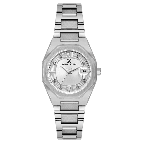 Relógio Analógico Feminino Daniel Klein Dk.1.14109-1 Premium Lady Pulseira de Aço Inoxidável Prata