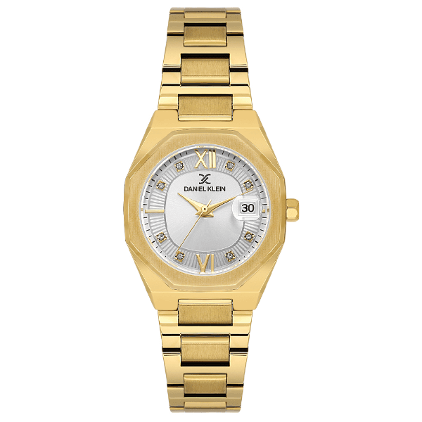 Relógio Analógico Feminino Daniel Klein Dk.1.14109-2 Premium Lady Pulseira de Aço Inoxidável Dourado