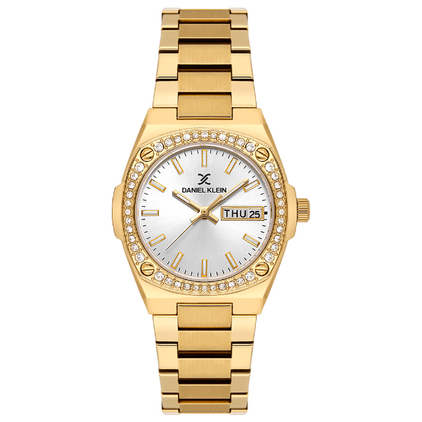 Relógio Analógico Feminino Daniel Klein Dk.1.14122-2 Premium Lady Pulseira de Aço Inoxidável Dourado