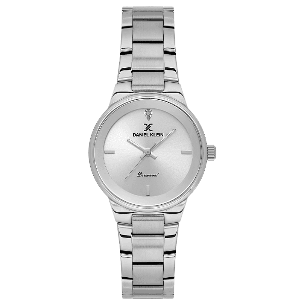 Relógio Analógico Feminino Daniel Klein Dk.1.14136-1 Diamond Lady Pulseira de Aço Inoxidável Prata