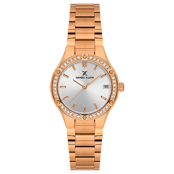 Relógio Analógico Feminino Daniel Klein Dk.1.14160-5 Premium Lady Pulseira de Aço Inoxidável - Rose Gold