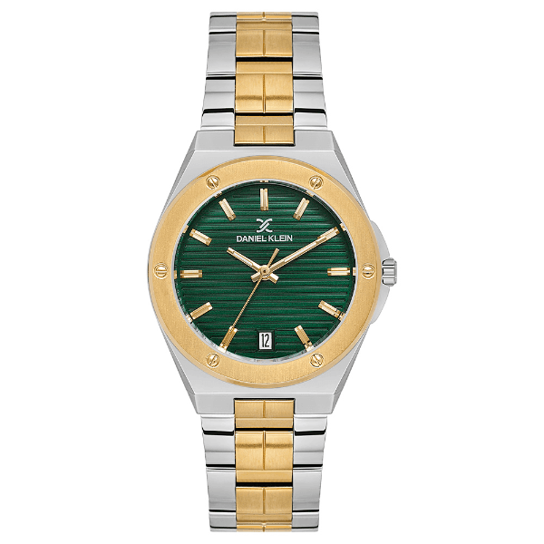 Relógio Analógico Feminino Daniel Klein Dk.1.14171-4 Premium Lady Pulseira Aço Inoxidável Prata/Dourado/Verde