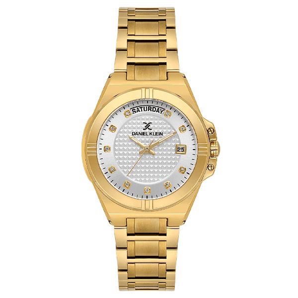 Relógio Analógico Daniel Klein Dk.1.14176-2 Premium Lady Feminino Pulseira de Aço Inoxidável Dourado