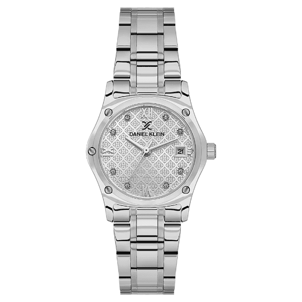 Relógio Analógico Feminino Daniel Klein Dk.1.14271-1 Diamond Lady Pulseira de Aço Inoxidável Prata