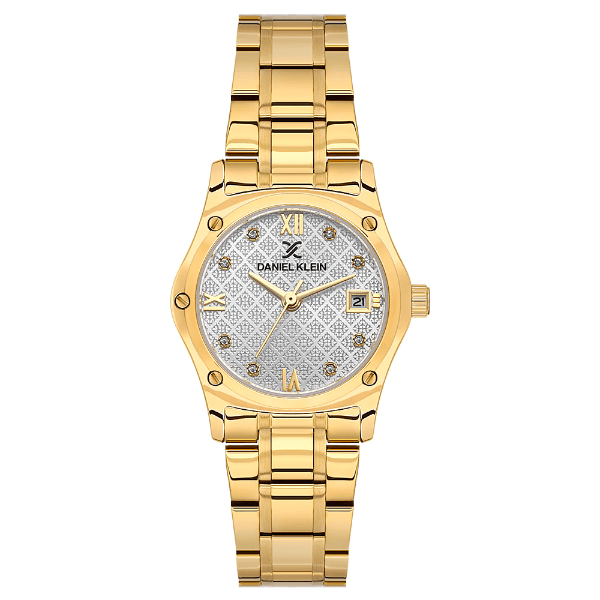 Relógio Analógico Feminino Daniel Klein Dk.1.14271-2 Diamond Lady Pulseira de Aço Inoxidável Dourado