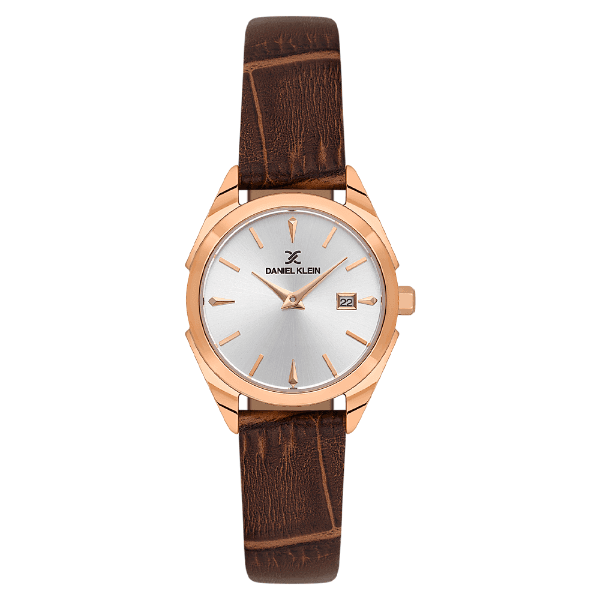 Relógio Daniel Klein Dk.1.14312-5 Premium Ladies Analógico Feminino Pulseira de Couro Marrom/Rose Gold