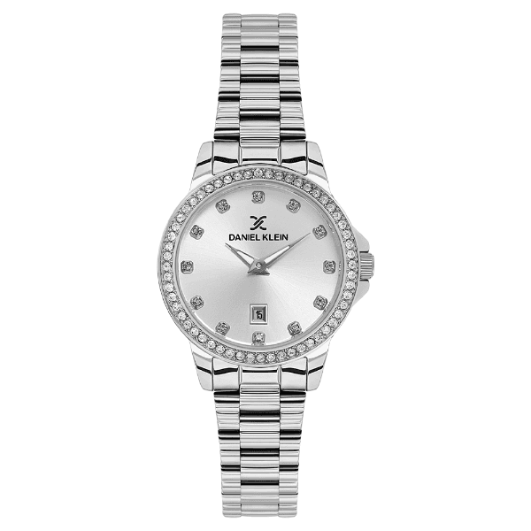 Relógio Analógico Feminino Daniel Klein Dk.1.14316-1 Premium Ladies Pulseira de Aço Inoxidável Prata