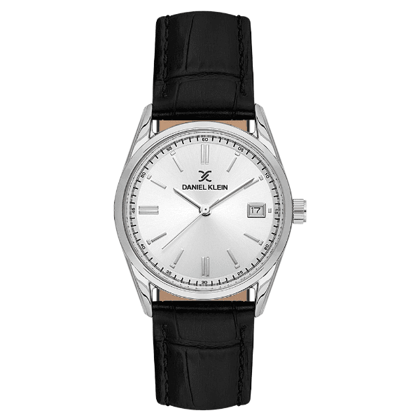 Relógio Analógico Feminino Daniel Klein Dk.6.14135-1 Premium Lady Pulseira de Couro Preto/Prata