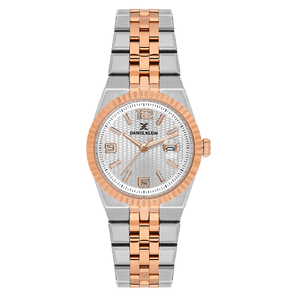 Relógio Analógico Feminino Daniel Klein Dk.6.14716-6 Premium Lady Pulseira de Aço Inoxidável Prata/Rose Gold