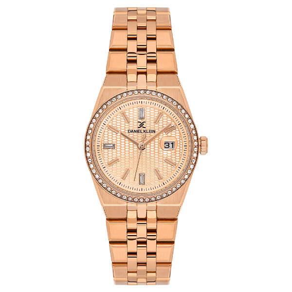 Relógio Analógico Feminino Daniel Klein Dk.6.14717-6 Premium Lady Pulseira Aço Inoxidável Rose Gold