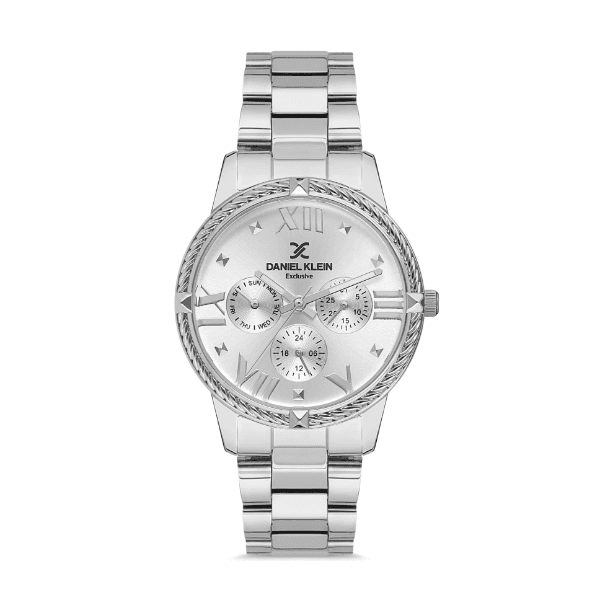 Relógio Analógico Daniel Klein Exclusive Dk.1.12566-1 Prata