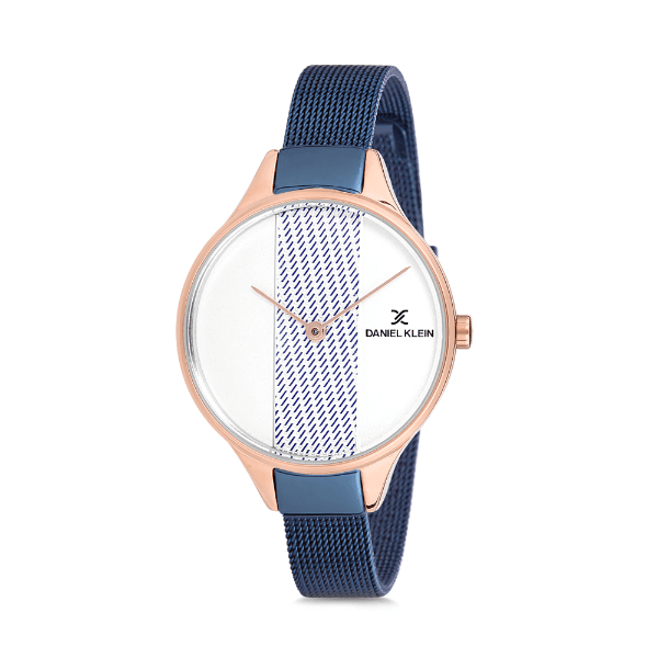 Relógio Analógico Daniel Klein Fiord Dk12182-5 Azul e Rosa Ouro