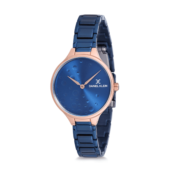 Relógio Analógico Daniel Klein Relojes Fiord Dk12196-5 Azul e Rosa Ouro