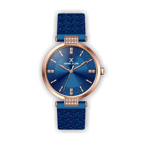 Relógio Analógico Daniel Klein Relojes Premium Dk.1.12470-7 Rosa Ouro e Azul