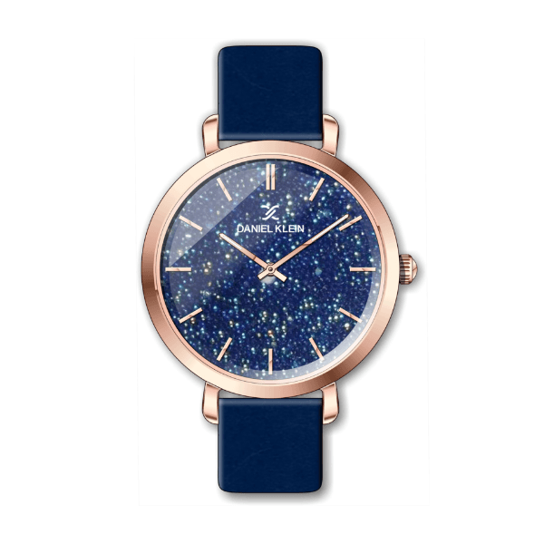 Relógio Analógico Daniel Klein Premium Dk.1.12512-7 Rosa Ouro e Azul