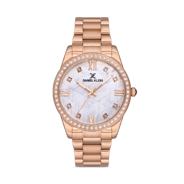Relógio Analógico Feminino Daniel Klein Premium Dk.1.12541-3 Rosa Ouro