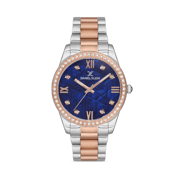 Relógio Analógico Daniel Klein Premium Dk.1.12541-4 Rosa Ouro/Prata