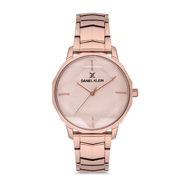 Relógio Analógico Daniel Klein Premium Dk.1.12555-4 Rosa Ouro
