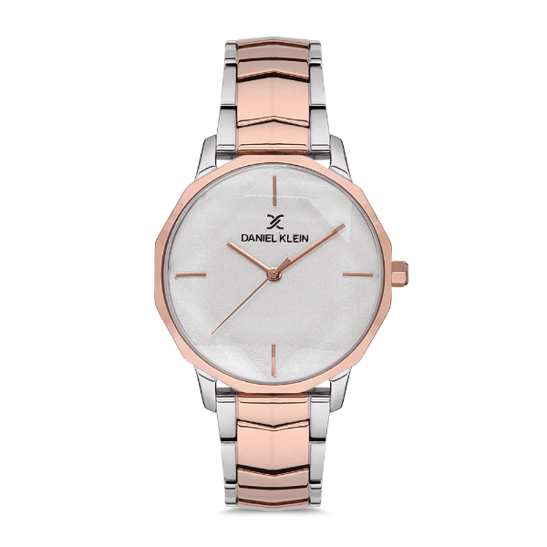 Relógio Analógico Feminino Daniel Klein Premium Dk.1.12555-5 Rosa Ouro/Prata