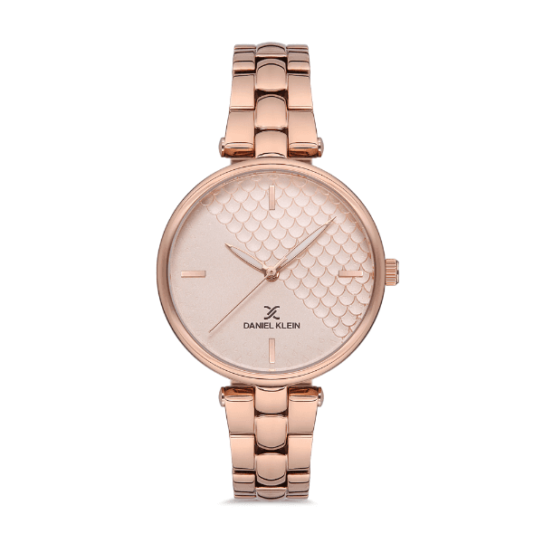 Relógio Analógico Daniel Klein Premium Dk.1.12556-2 Rosa Ouro