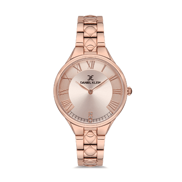 Relógio Analógico Daniel Klein Premium Dk.1.12558-3 Rosa Ouro