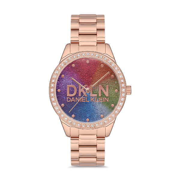 Relógio Analógico Feminino Daniel Klein Premium Dk.1.12565-2 Rosa Ouro