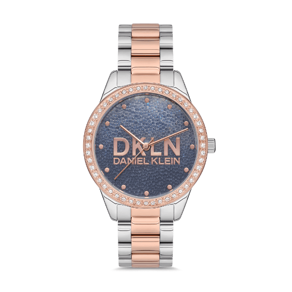 Relógio Analógico Daniel Klein Relojes Premium Dk.1.12565-4 Rosa Ouro/Prata