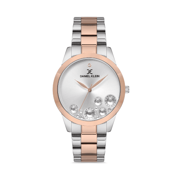 Relógio Analógico Daniel Klein Premium Dk.1.12612-6 Prata/Rosa Ouro