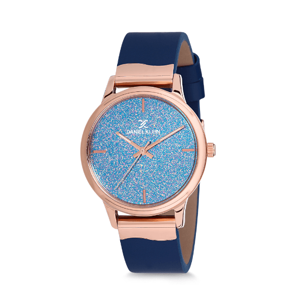 Relógio Analógico Daniel Klein Premium Dk12052-6 Azul e Rosa Ouro