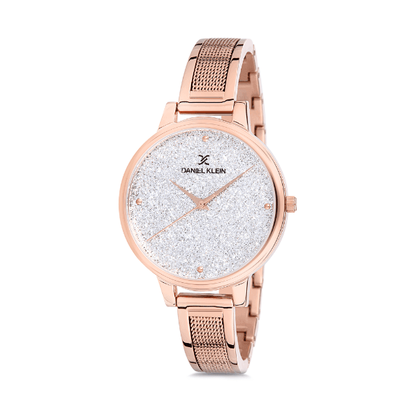 Relógio Analógico Daniel Klein Premium Dk12186-2 Rosa Ouro Feminino