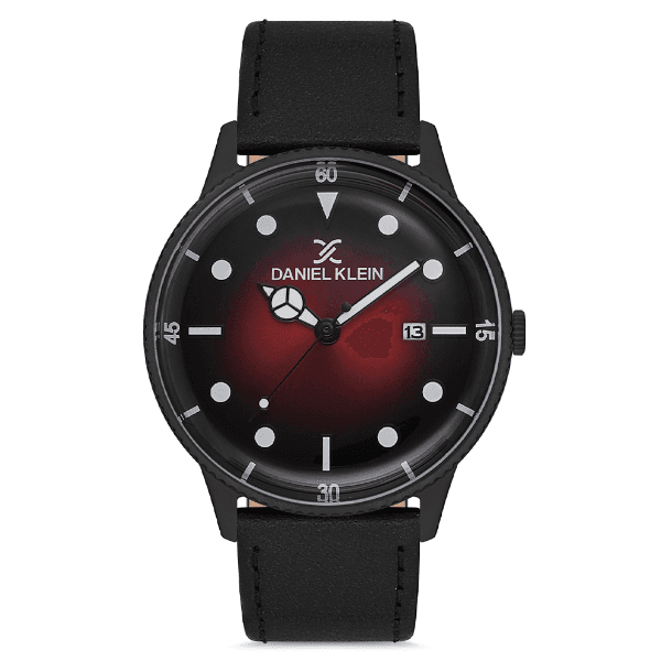 Relógio Analógico Masculino Daniel Klein Dk.1.12668-5 Premium Gents Pulseira de Couro Genuíno Preto