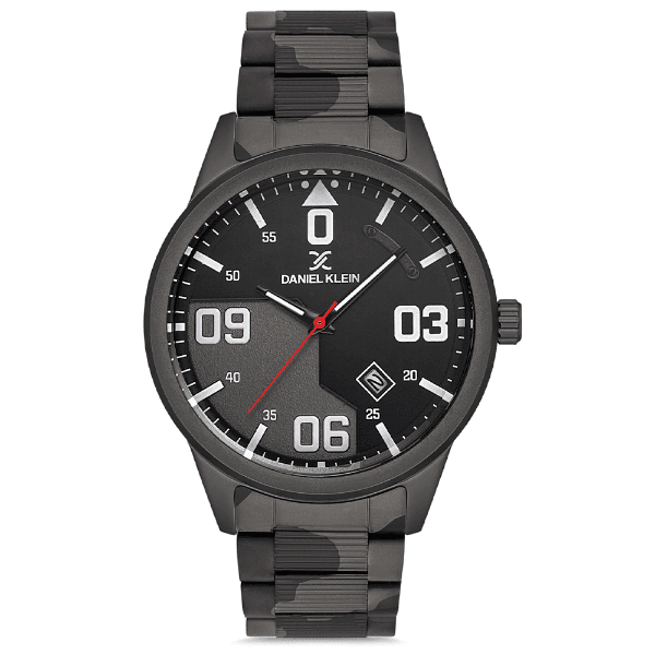 Relógio Analógico Masculino Daniel Klein Dk.1.12671-2 Premium Gents Pulseira de Aço Inoxidável Cinza Camuflado