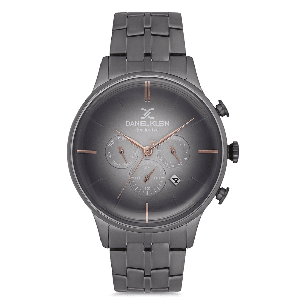 Relógio Analógico Masculino Daniel Klein Dk.1.12703-4 Exclusive Gents Pulseira de Aço Inoxidável Cinza