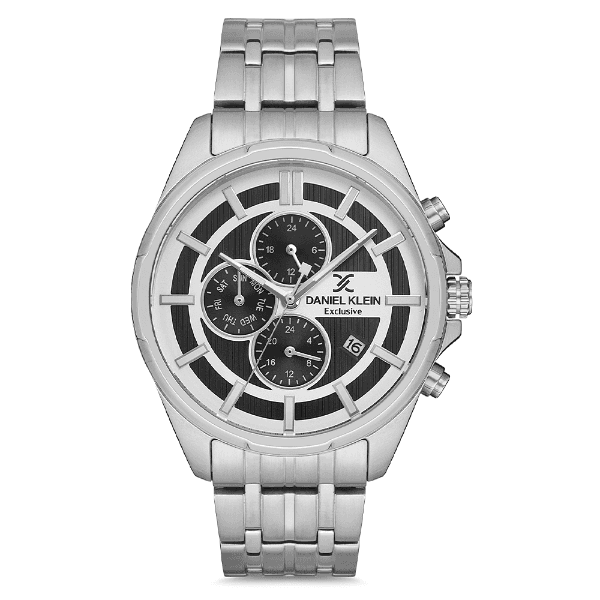 Relógio Analógico Masculino Daniel Klein Dk.1.12706-1 Exclusive Gents Pulseira de Aço Inoxidável Prata