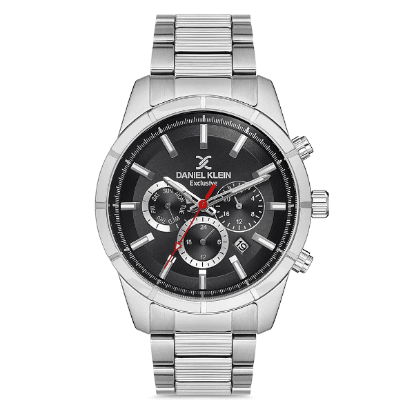 Relógio Analógico Masculino Daniel Klein Dk.1.12718-1 Exclusive Gents Pulseira de Aço Inoxidável Prata