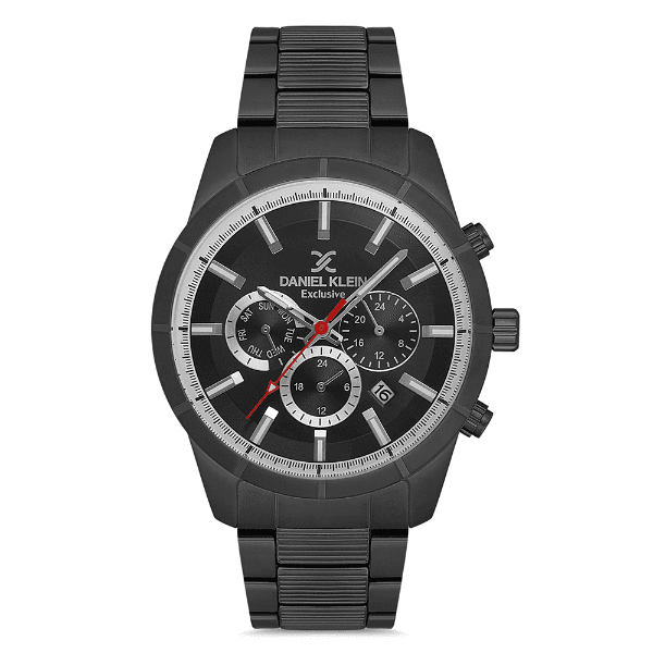Relógio Analógico Masculino Daniel Klein Dk.1.12718-5 Exclusive Gents Pulseira de Aço Inoxidável Preto