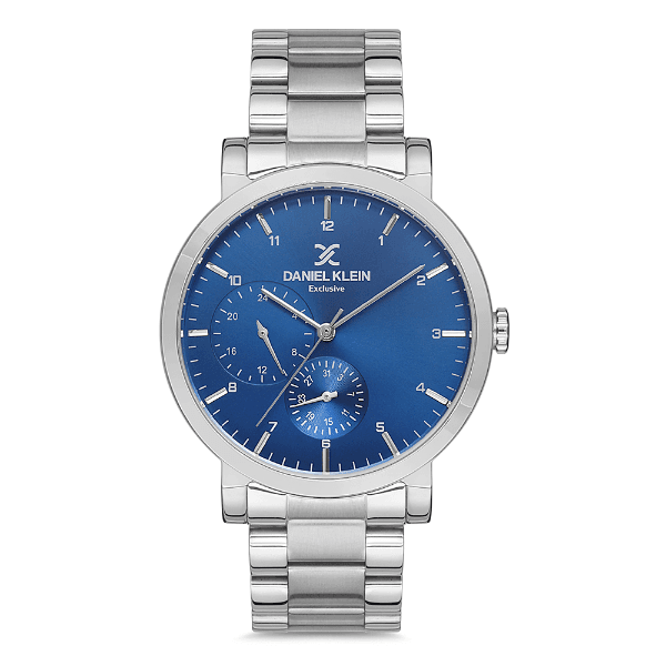 Relógio Analógico Masculino Daniel Klein Dk.1.12725-3 Exclusive Gents Pulseira de Aço Inoxidável Prata