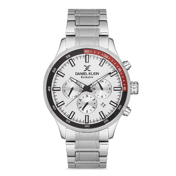 Relógio Analógico Masculino Daniel Klein Dk.1.12732-2 Exclusive Gents Pulseira de Aço Inoxidável Prata