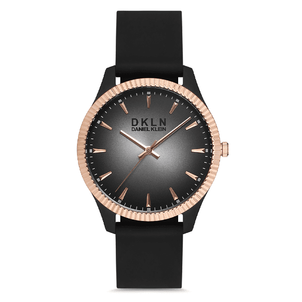 Relógio Analógico Masculino Daniel Klein Dk.1.12767-1 Dkln Gents Pulseira de Silicone Preto