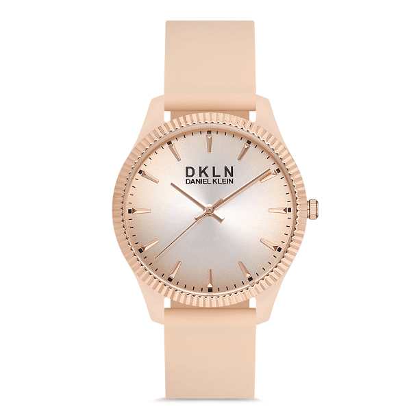 Relógio Analógico Masculino Daniel Klein Dk.1.12767-4 Dkln Gents Pulseira de Silicone Bege