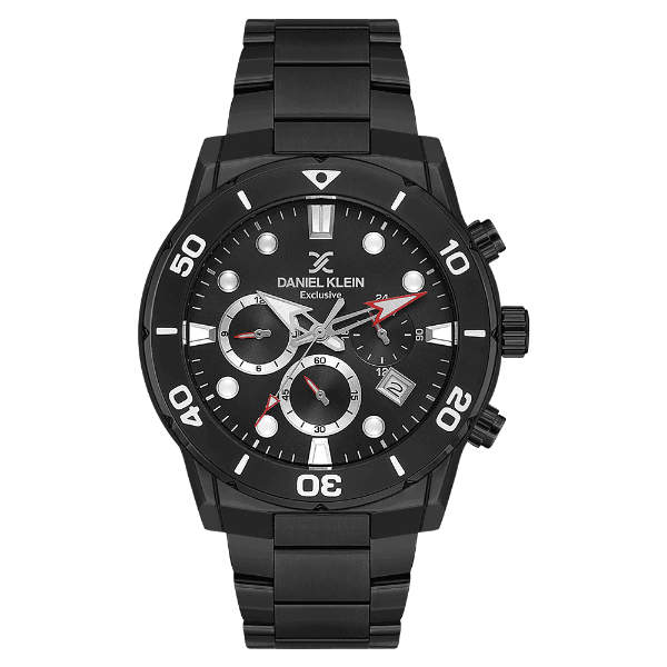 Relógio Analógico Masculino Daniel Klein Dk.1.13887-5 Exclusive Gents Pulseira de Aço Inoxidável Preto